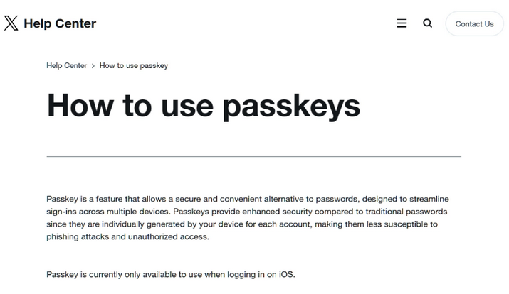 喀什苹果维修店铺分享iOS用户如何通过通行密钥(Passkey)登录 